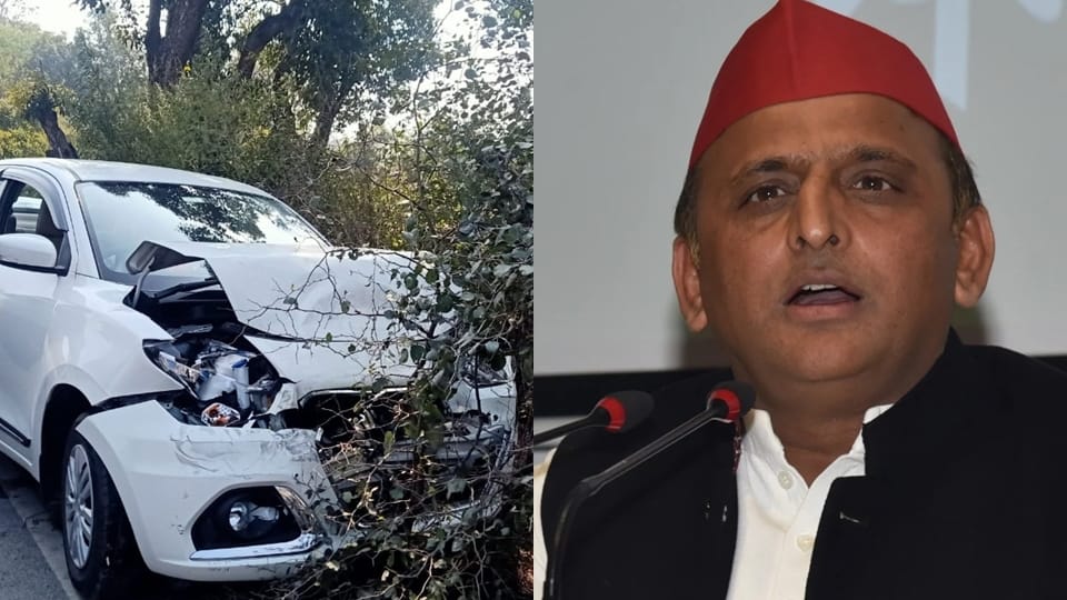 Six vehicles of Akhilesh Yadavs convoy collided with each other, six seriously injured in the accident