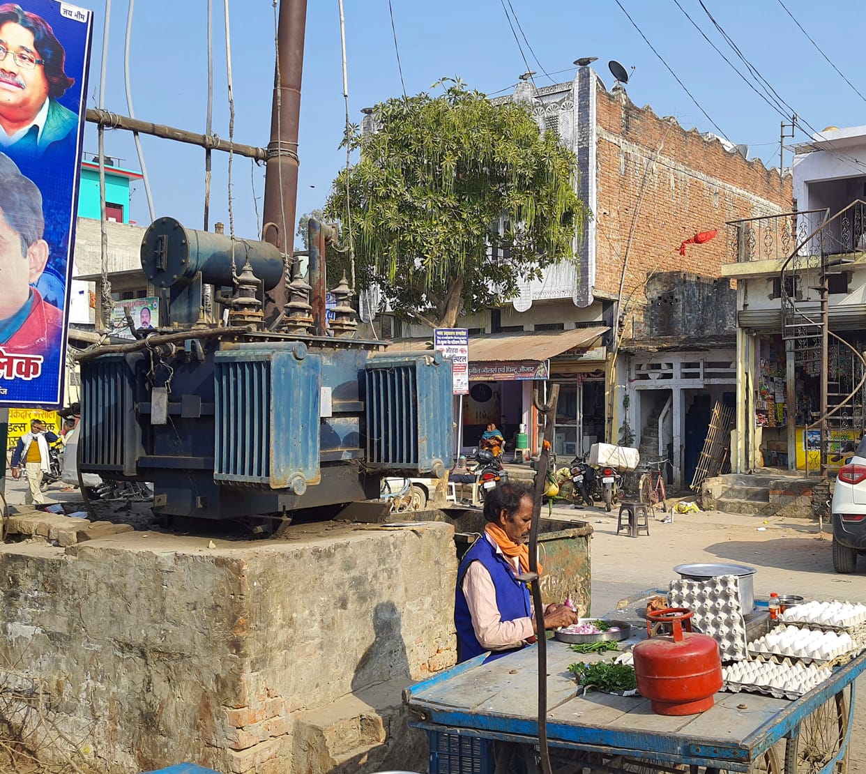 transformer are established in open area