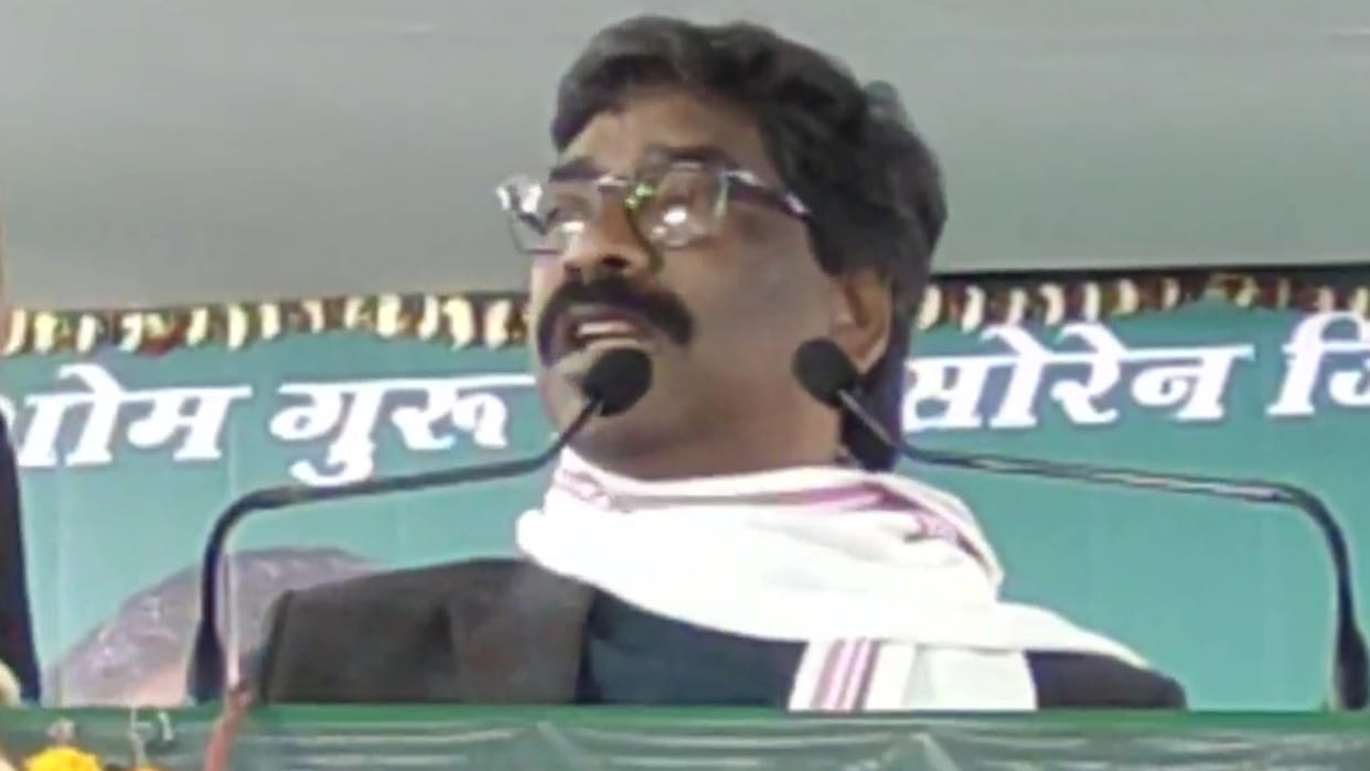 Jharkhand CM Hemant Soren said that will bring this state at par with Gujarat in 10 years target on BJP update