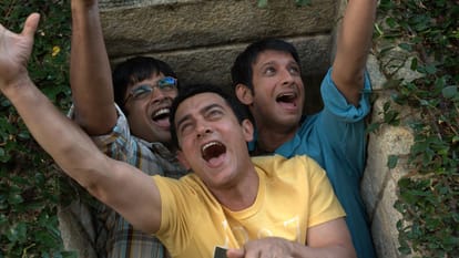 3 Idiots Starrer Aamir Khan R Madhvan Sharman Joshi Promoting Film Congratulation shared video on instagram