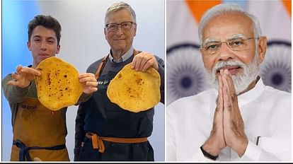 बिल गेट्स के रोटी बनाने की प्रधानमंत्री मोदी ने की तारीफ।