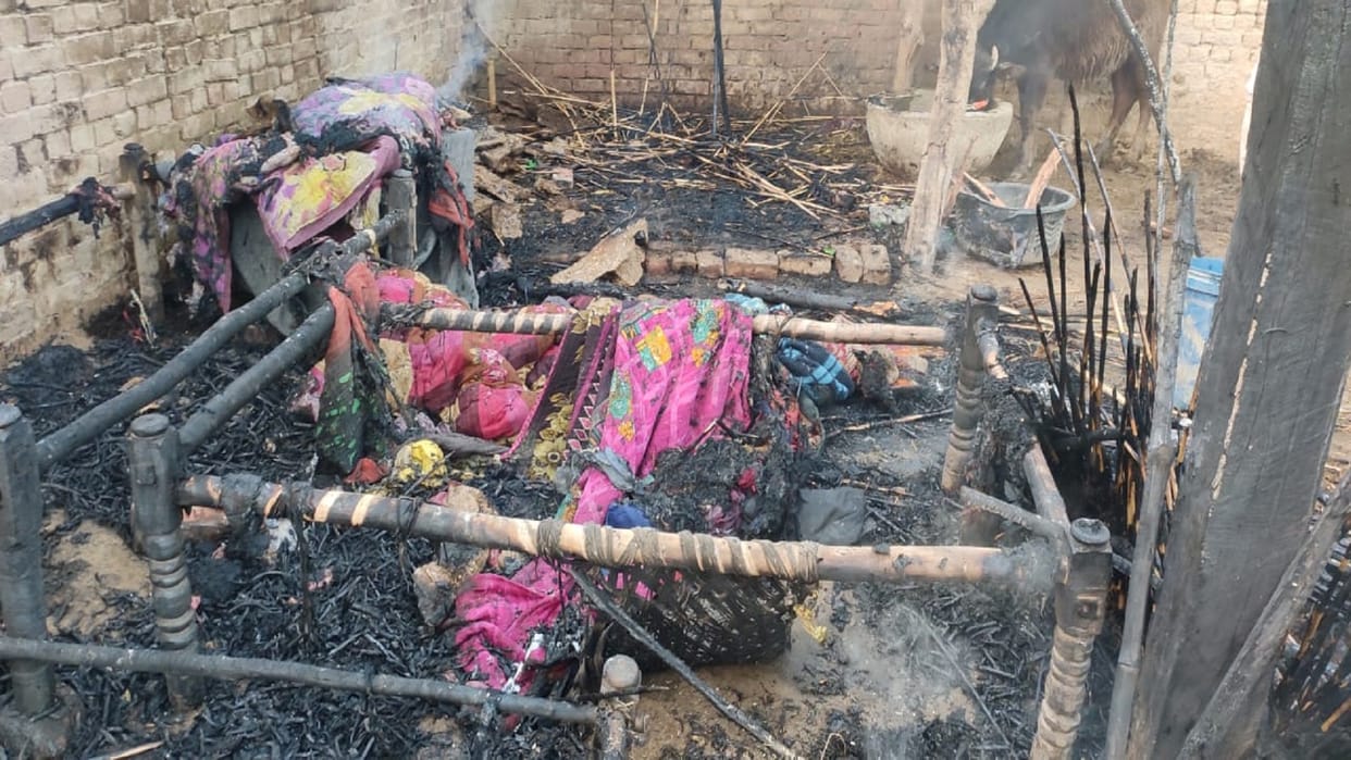 Fire broke out in cattle shed, three-year-old innocent burnt alive, chaos in the family