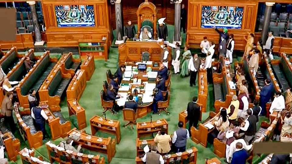 Parliament opposition held protests Both houses adjourned for 2nd day as demand for probe into Adani group