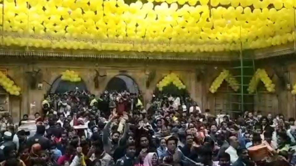 Devotees thronged Banke Bihari Temple in Vrindavan to have a darshan of deity