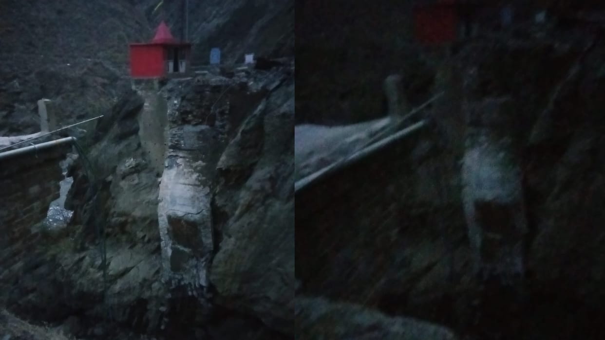 Cement bridge in Chamba Luna was broken due to falling rocks, 29 panchayats lost contact with Bharmour
