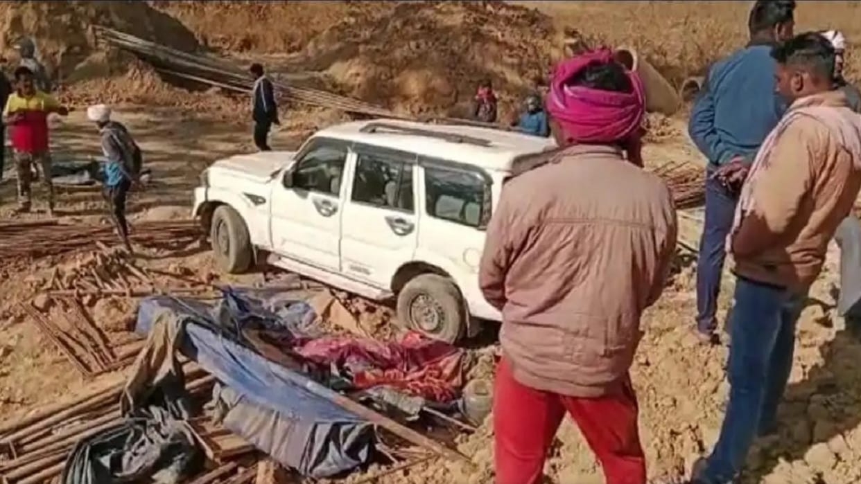 scorpio crushes sleeping laborers in chhattisgarh ambikapur, one dead