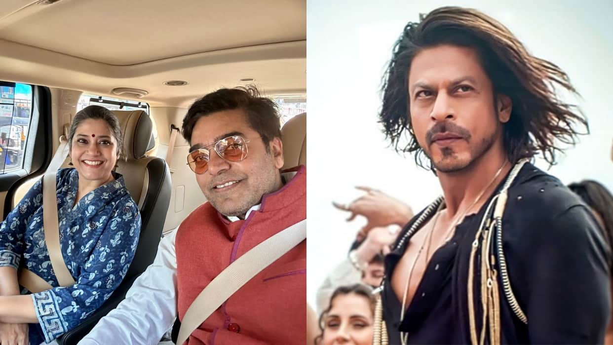 Renuka Shahane Watched Pathaan with Ashutosh Rana Shah Rukh Khan Funny reply on Actress Post