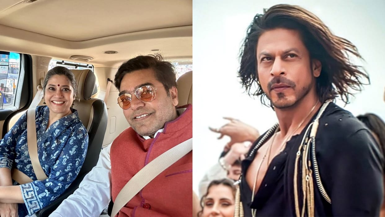 Renuka Shahane Watched Pathaan with Ashutosh Rana Shah Rukh Khan Funny reply on Actress Post