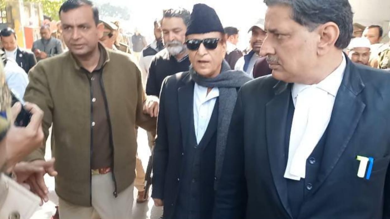 Moradabad azam khan appear in court avoid media bites