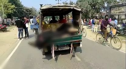 Bihar: Shame on humanity in Saharsa, police tied the unclaimed dead body with a rope and sent it to Sadar Hosp