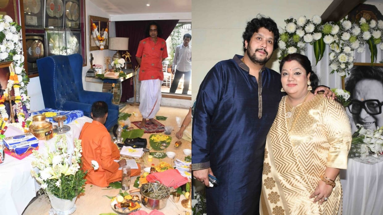 Bappi Lahiri First Death Anniversary attended Kumar Sanu Sameer Anjjan Jaya Prada Alka Yagnik  Padmini Kolhapu