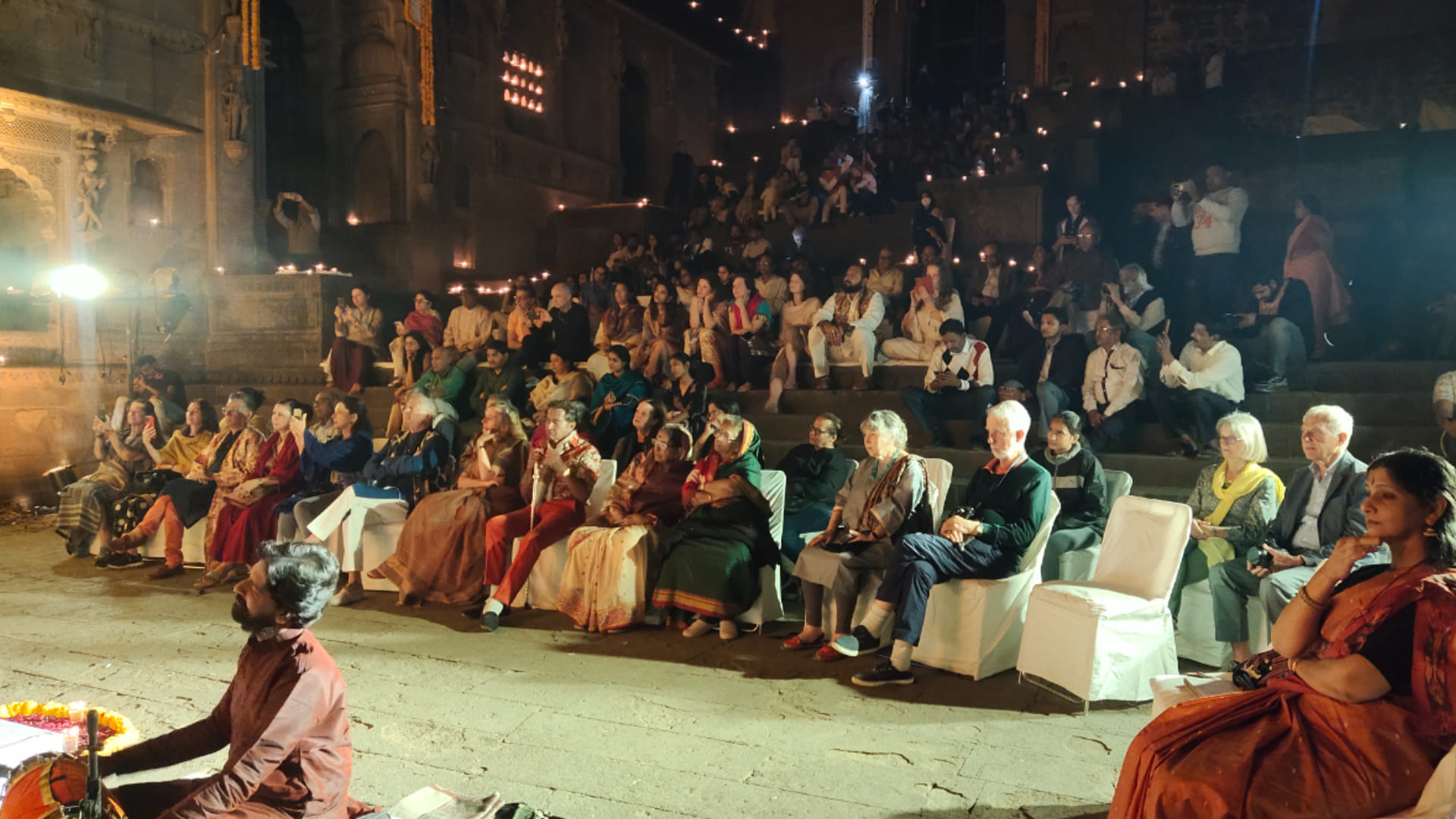 Holy river festival The second day started with the presentation of flute, today the evening will be decorated