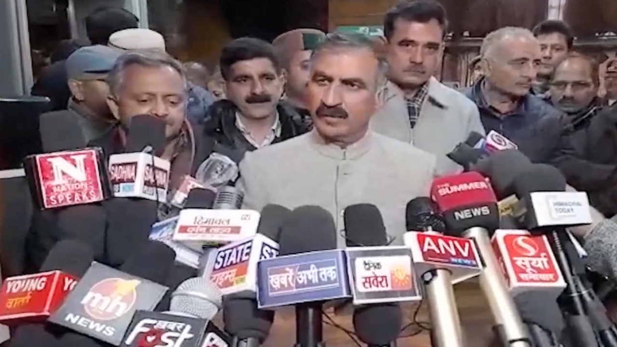 cm sukhvinder sukhu statement at shimla