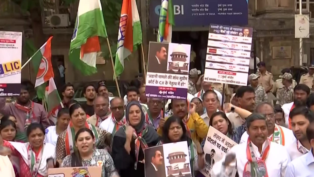 Congress Hold Nationwide Protests Today against Adani Group Row Hindenburg Research News in Hindi