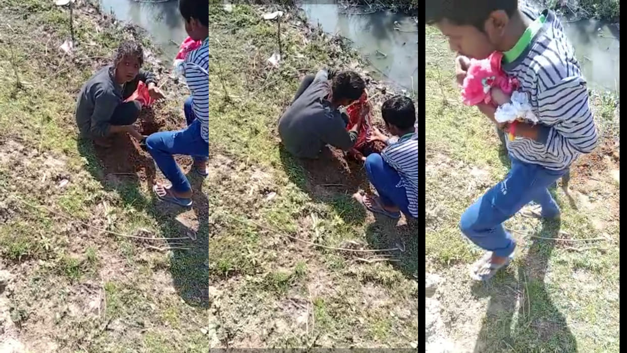 Mother buried three-day-old baby alive in Nayagaon of Punjab