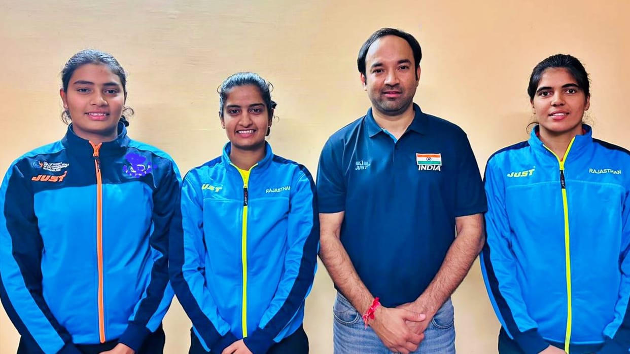 Rajasthan Pooja Kanwar Priya Kanwar and Champa selected in handball team for AHF President Cup to be played in