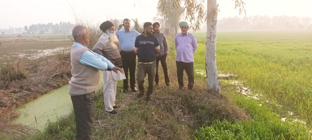 Tehsildar inspected the canal on the complaint of releasing contaminated water