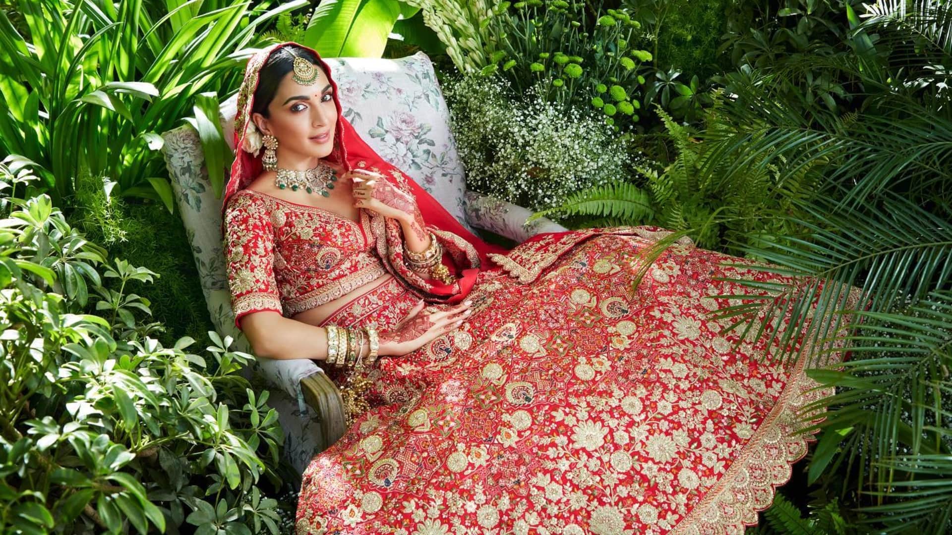 Sidharth Kiara Wedding Photos viral of bride kiara wedding look see photo here