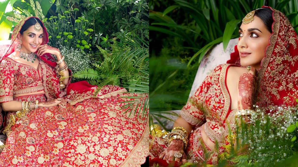 Sidharth Kiara Wedding Photos viral of bride kiara wedding look see photo here