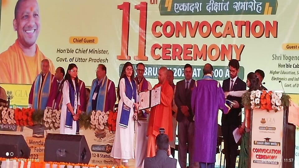 CM Yogi reached the 11th convocation of GLA University mathura