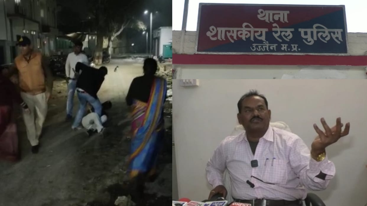 GRP jawans and hotel staff brutally thrash auto driver three policemen suspended in Ujjain