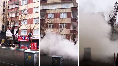 Turkey Earthquake: The scene of devastation, which will always be remembered! Multi-storey building razed to the ground in 10 seconds, see video turkey earthquake