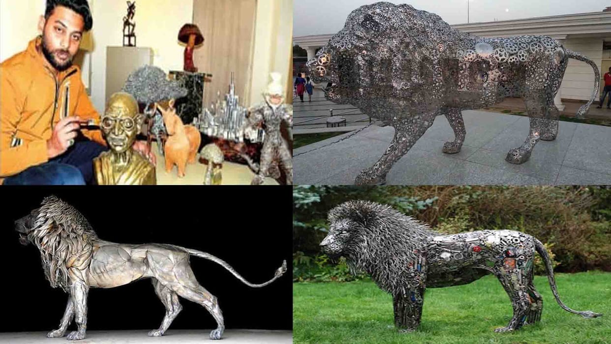 Junk was given shape, created a world of beautiful artifacts