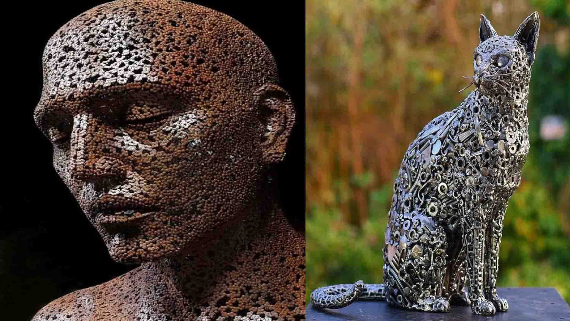 Junk was given shape, created a world of beautiful artifacts