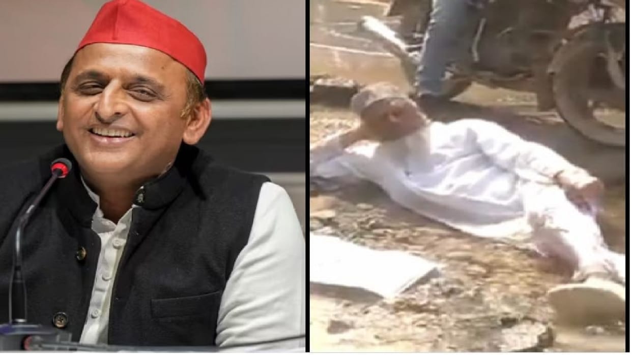 Akhilesh Yadav surrounded the government by tweeting the video of the councilor lying in the water