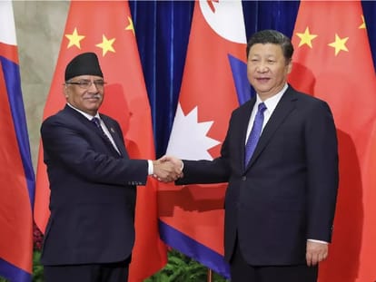 Pushpa Kamal dahal and Xi jinping