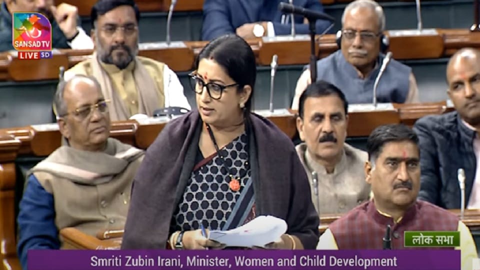 Women's Bill: Smriti Irani slams opposition over demand for 'immediate' implementation of quota