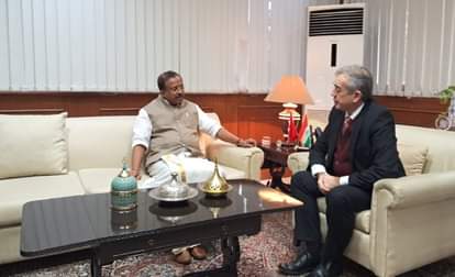 विदेश राज्यमंत्री तुर्किये दूतावास पहुंचे।