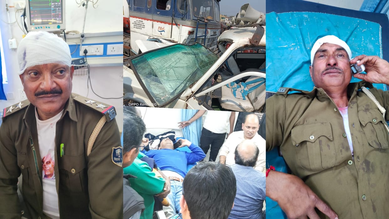 Speeding truck and Barauni jurisdictional vehicle collided in Begusarai