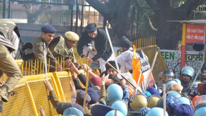 Violent protest demanding release of Sikh prisoners in Chandigarh