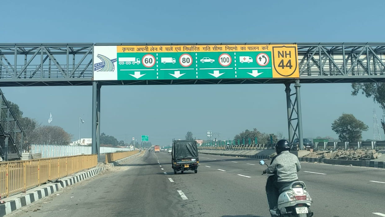 New speed limit and lane fixed for vehicles on National Highway 44