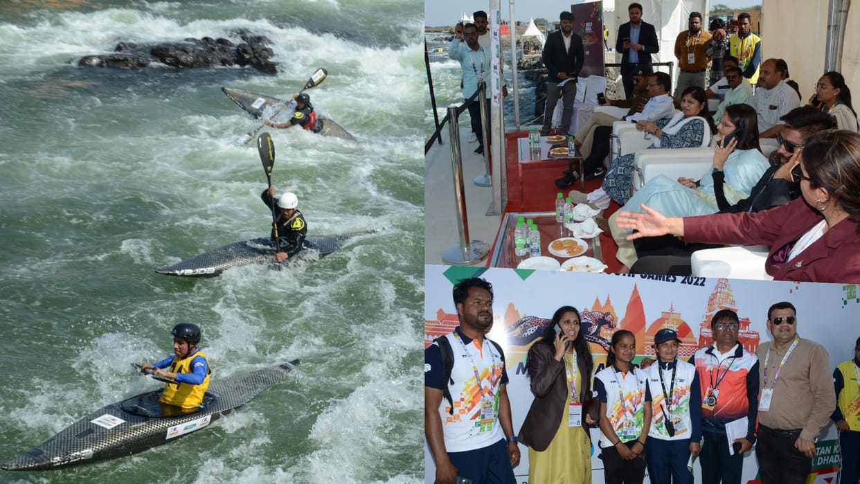 Canoe slalom competition of Khelo India in Sahastradhara become personal picnic for top officials of Khargone