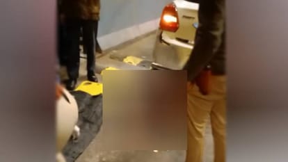 dead body of young man kept dragging for 12 KM after getting stuck in car in mathura