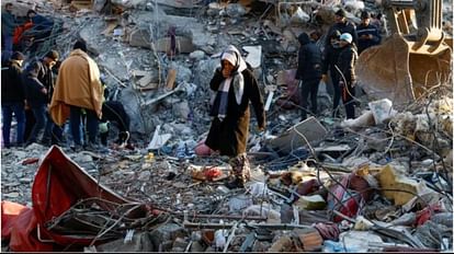 The scene of devastation after the earthquake in Turkey.