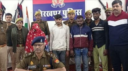 पुलिस की गिरफ्त में आरोपी।