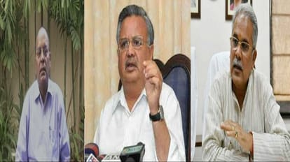 विधायक अजय चंद्राकर, पूर्व सीएम रमन सिंह, सीएम भूपेश बघेल