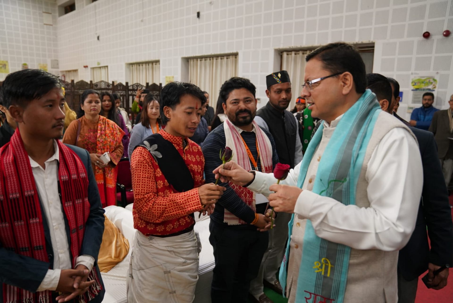 CM Dhami reached his old school became a student among children Uttarakhand news in hindi