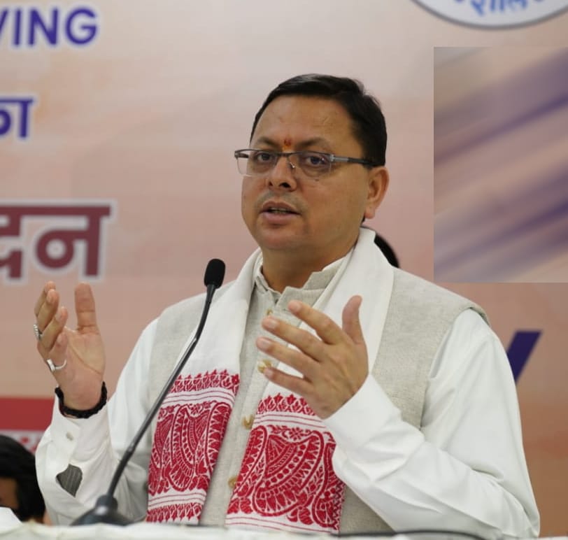 CM Dhami reached his old school became a student among children Uttarakhand news in hindi