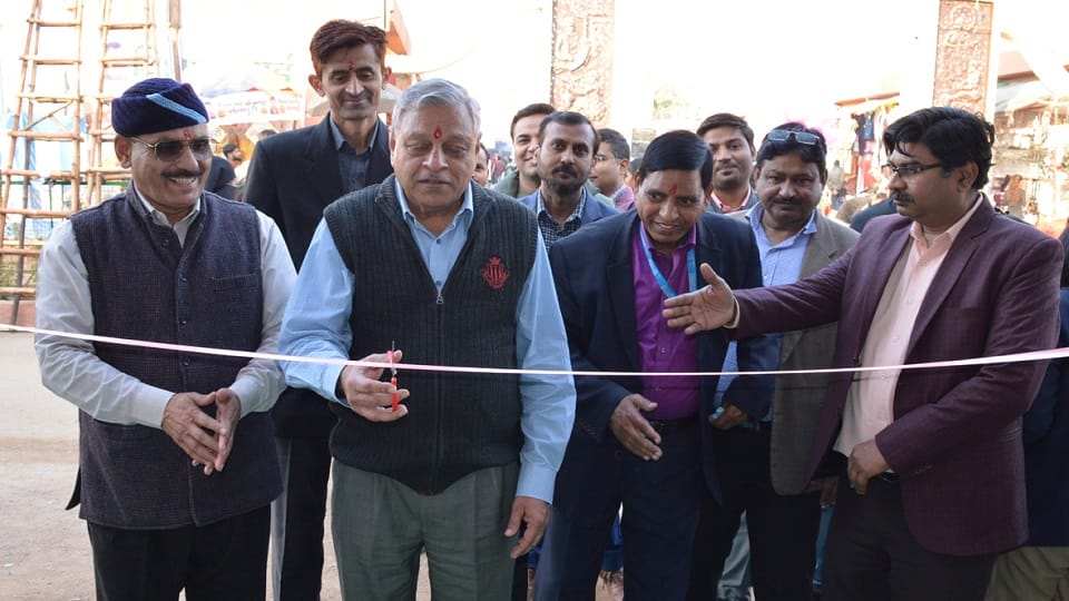 Mangalayatan University educational stall set up in Aligarh exhibition
