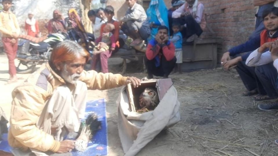 Police caught tantrik with owl in budaun