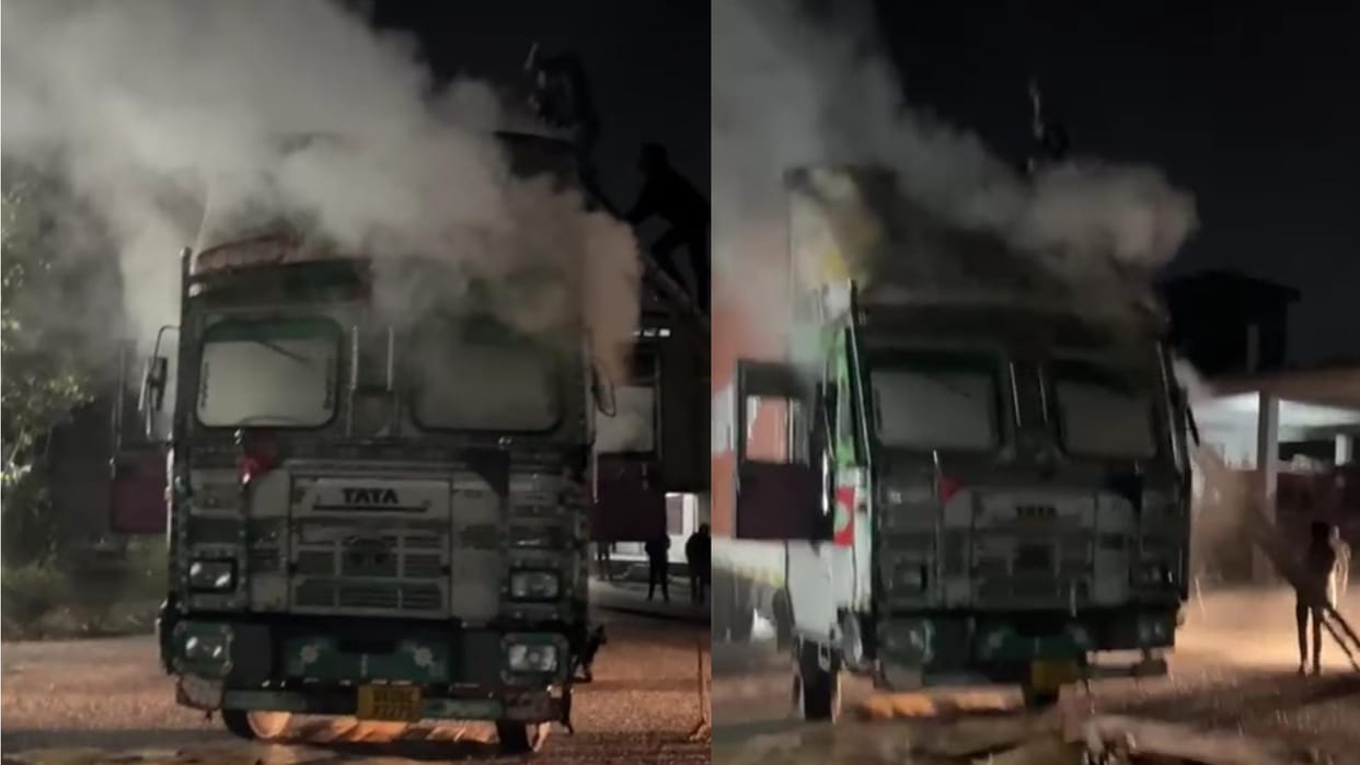 Fire broke out while loading cardboard in container driver took to fire station three km away Dehradun news