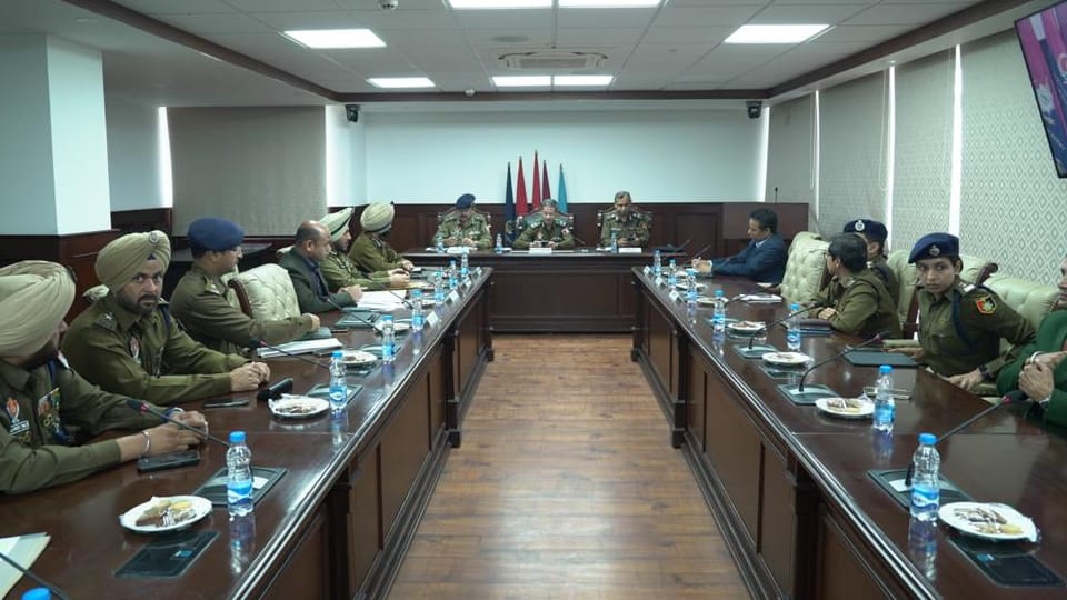 Meeting Between Punjab And Chandigarh Police officials in Punjab Police headquarters