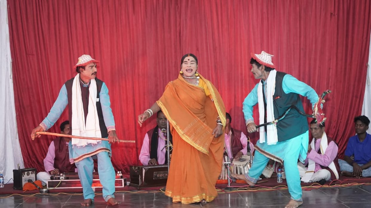 Jhoot Ke Daur: Nacha-Gammat workshop in ratanpur bilaspur