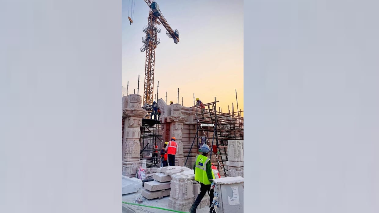 Ram Mandir Finishing of ground floor roof of first floor will be ready by December 70 percent work completed