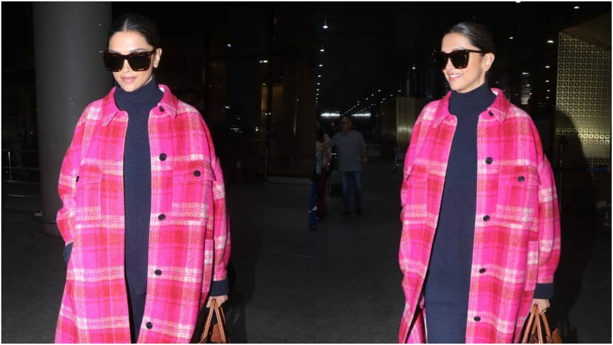 Deepika Padukone trolled for her airport look in oversize coat social media user said its not that cold