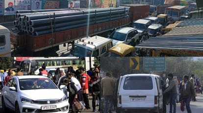 मोहनलालगंज में जाम की समस्या बनी रही शहीद पथ पर गाड़ियां न मिलने से लोगों ने प्राइवेट वाहनों का सहार